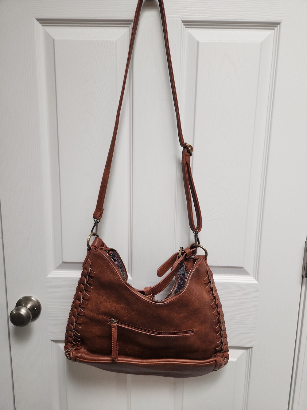 Source Unknown Cognac Brown Shoulder Hobo Bag - Picture 2 of 5